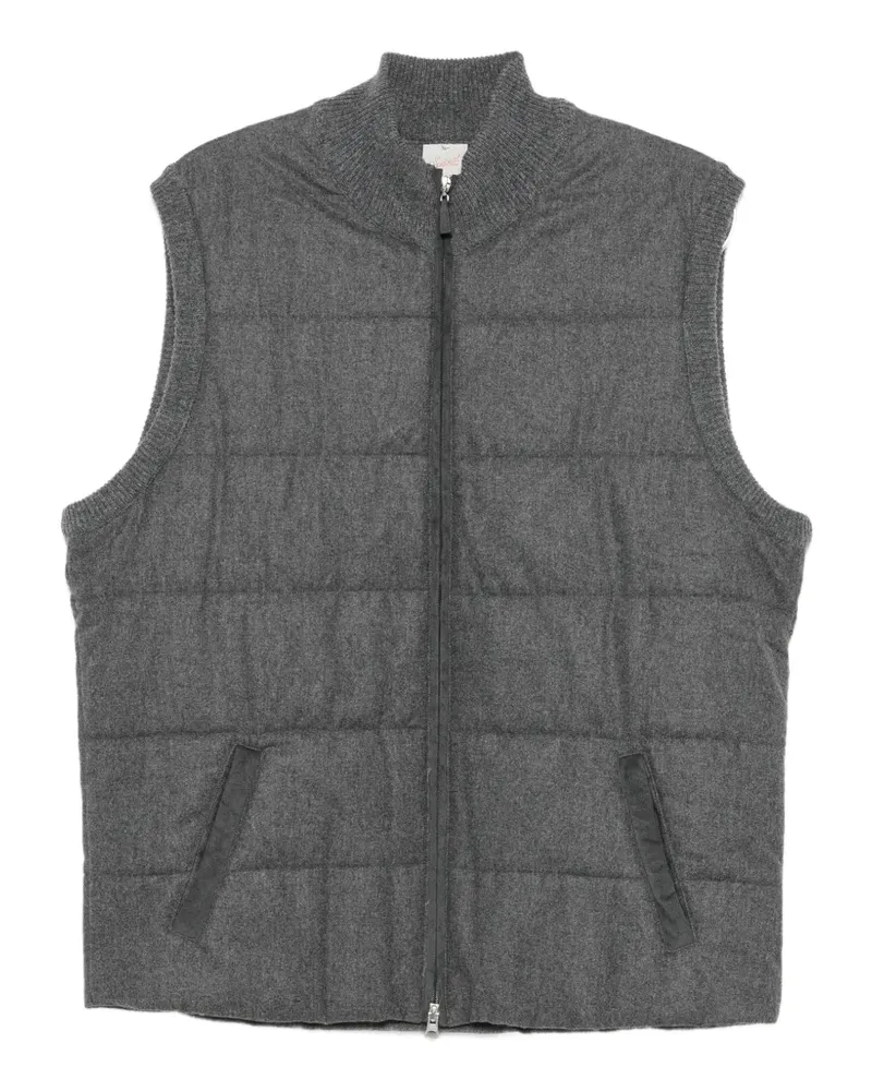 Gran Sasso quilted zip-up wool gilet - Grau Grau