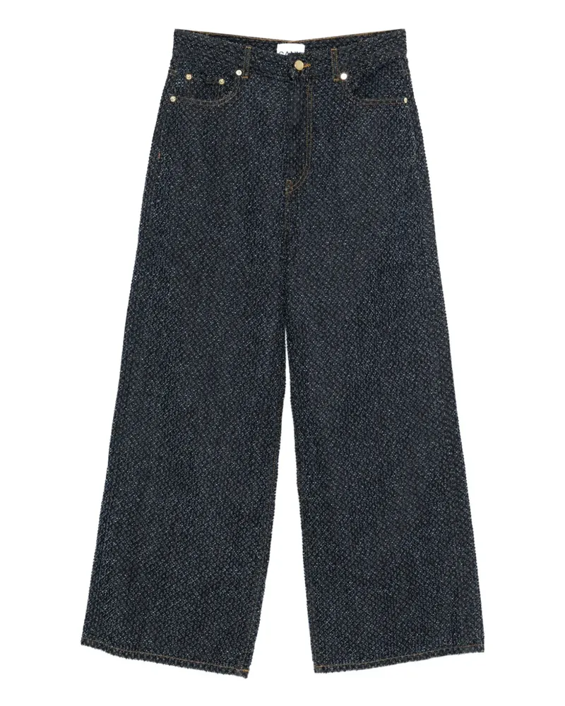 Ganni textured jeans - Blau Blau