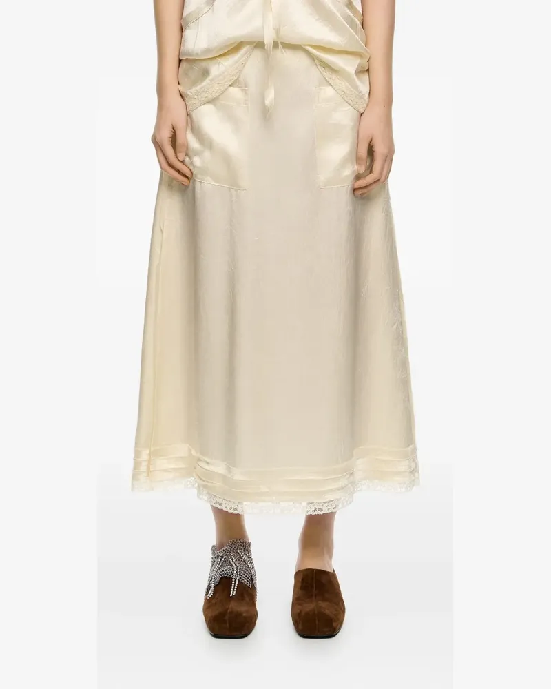 BIMBA Y LOLA Pocket Rock mit Spitzenbesatz - Nude Nude