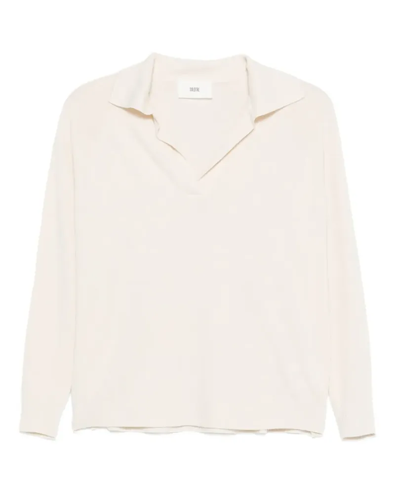 SOLOTRE Pullover mit V-Ausschnitt - Weiß Weiß