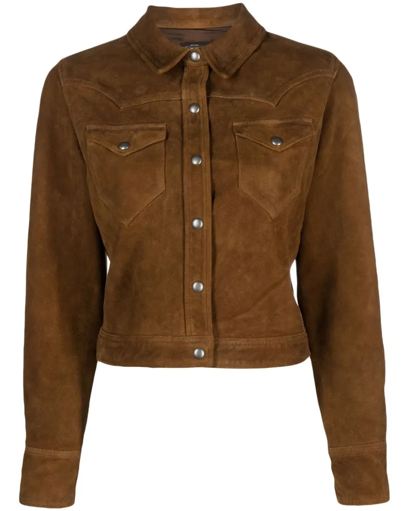 Ralph Lauren Stiles Wildlederjacke - Braun Braun