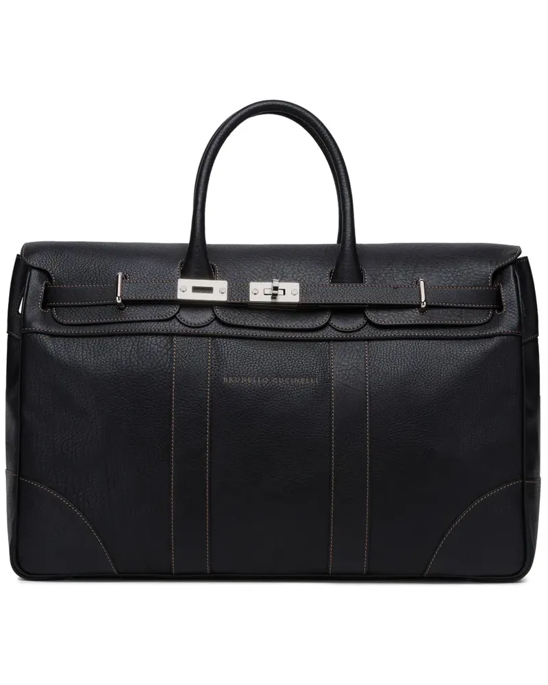 Brunello Cucinelli Weekender Country Reisetasche - Schwarz Schwarz