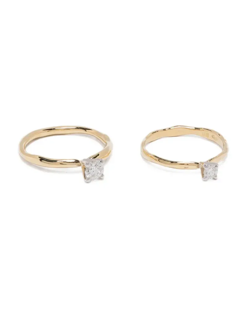 Wouters & Hendrix 18K gold Toi et Moi diamond ring Gold