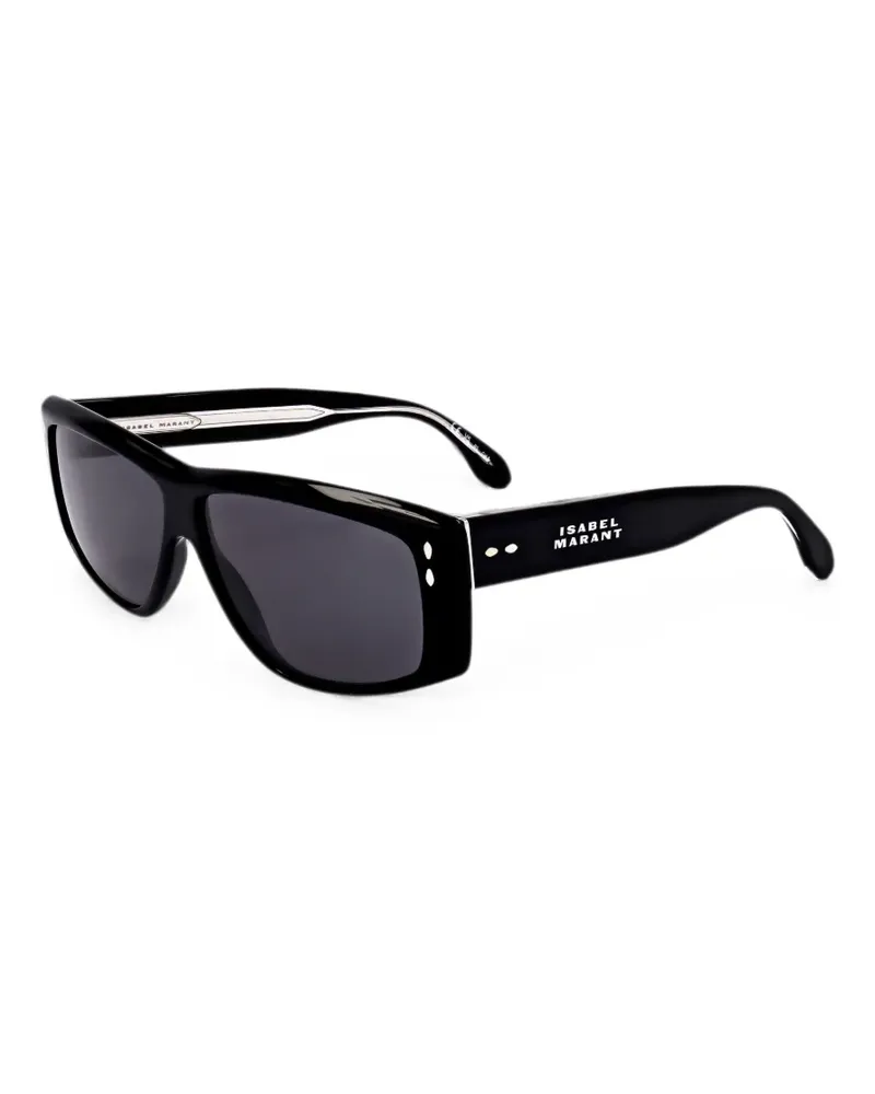 Isabel Marant Sonnenbrille mit geometrischem Gestell - Schwarz Schwarz