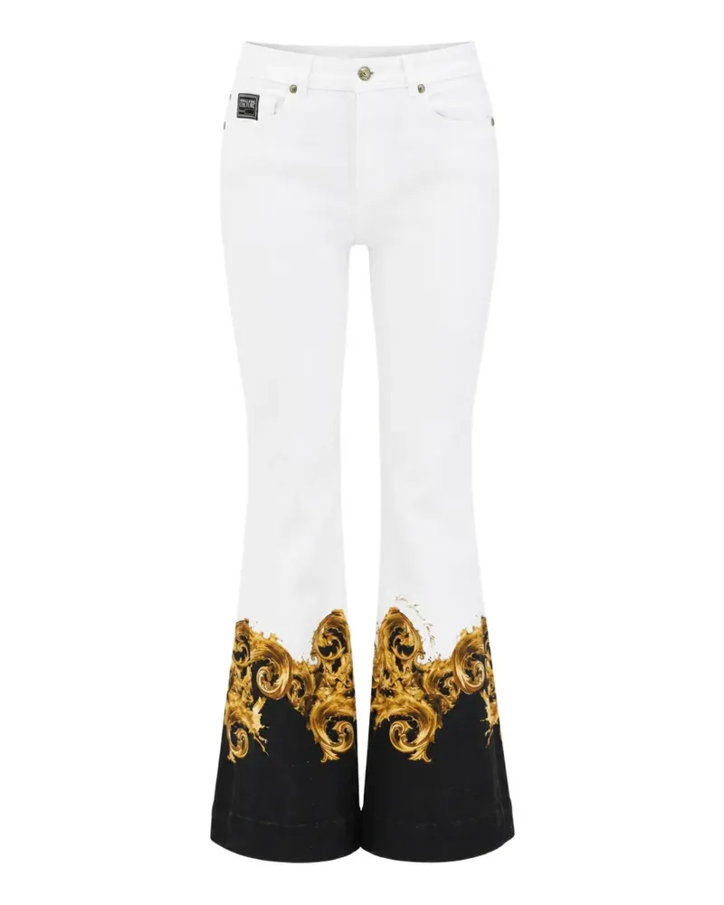 Versace Jeans printed flared jeans - Weiß Weiß