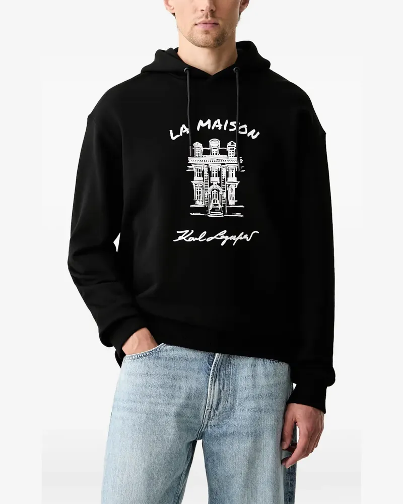 Karl Lagerfeld La Maison graphic-print hoodie - Schwarz Schwarz