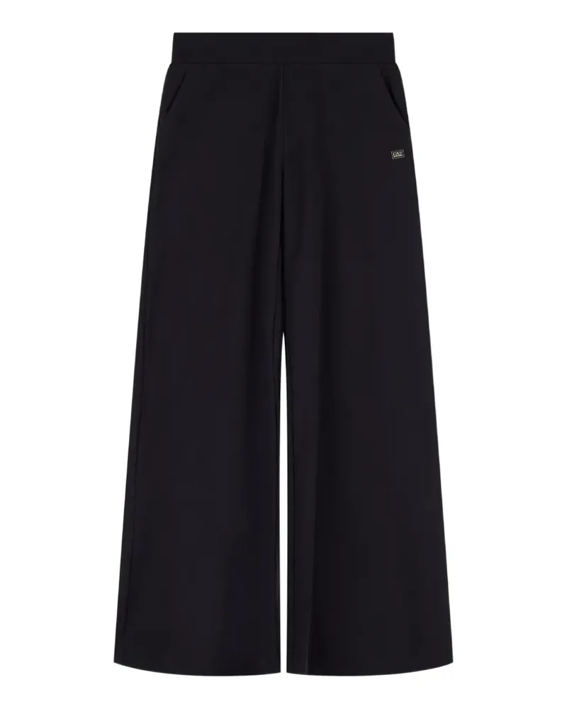 EA7 Weite Hose mit Logo-Detail - Schwarz Schwarz