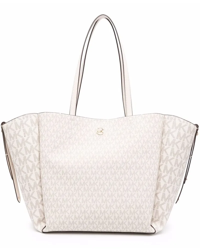 Michael Kors Tasche mit Monogrammmuster - Weiß Weiß