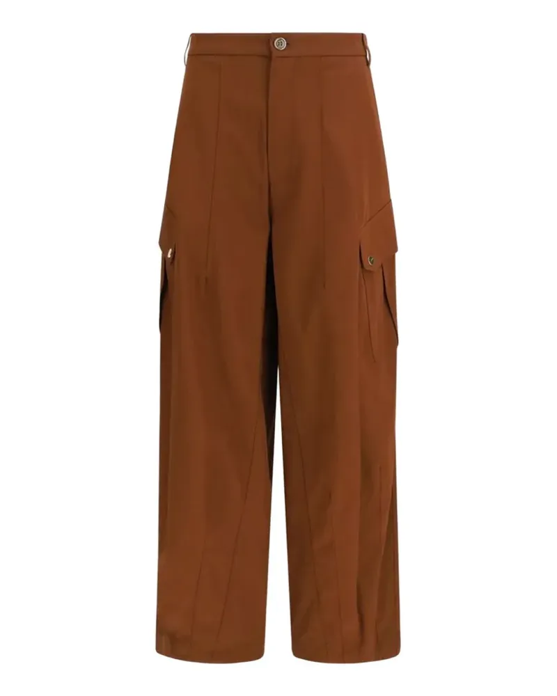 Pinko cargo-pocket palazzo pants - Braun Braun