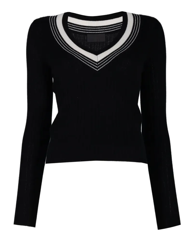 Nili Lotan Gerippter Aziel Pullover - Schwarz Schwarz