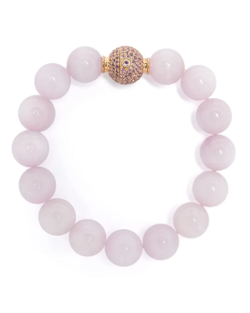 Octavia Elizabeth 18kt Orb Kunzite Gelbgoldarmband mit Amethyst - Rosa Rosa