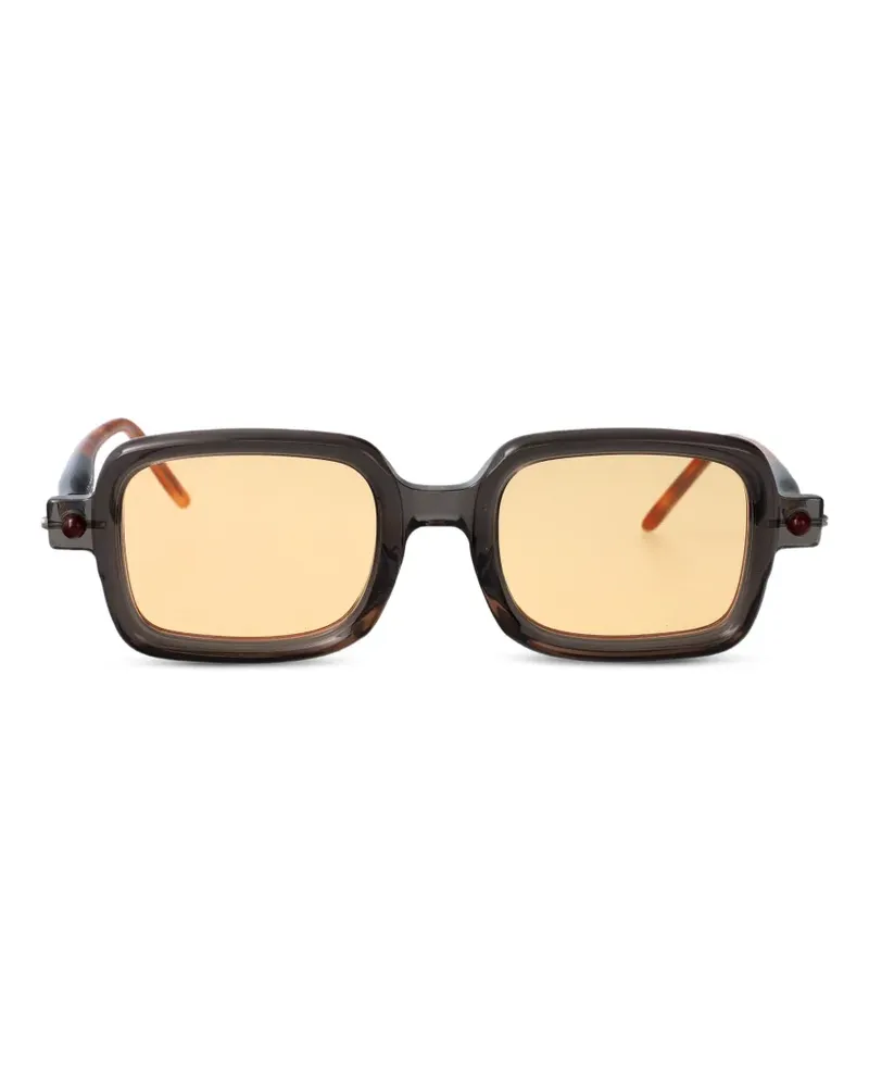KUBORAUM Mask Q2 Sonnenbrille mit eckigem Gestell - Grau Grau
