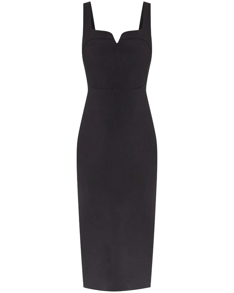 Victoria Beckham Ärmelloses Midikleid - Schwarz Schwarz