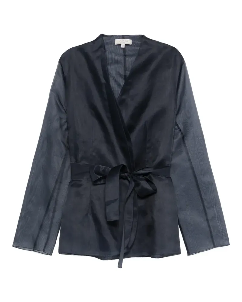 Antonelli Firenze Elia tie-waist fitted jacket - Schwarz Schwarz