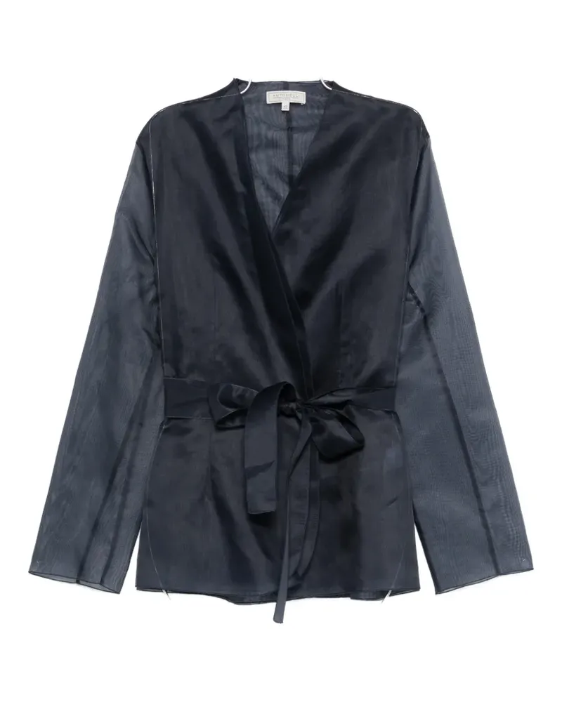 Antonelli Firenze Elia tie-waist fitted jacket - Schwarz Schwarz