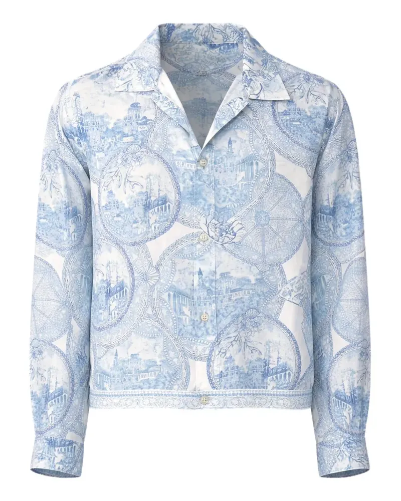 Camilla Gemusterte Cropped-Jacke - Weiß Weiß