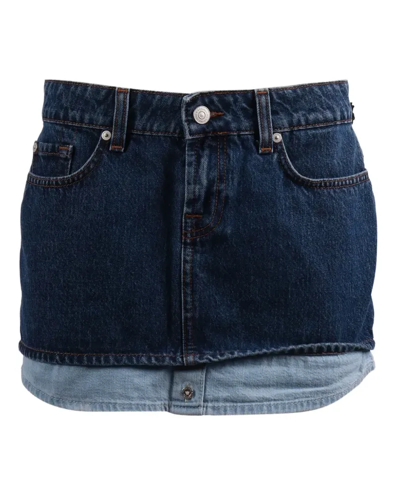 7 for all mankind double-layer denim skirt - Blau Blau