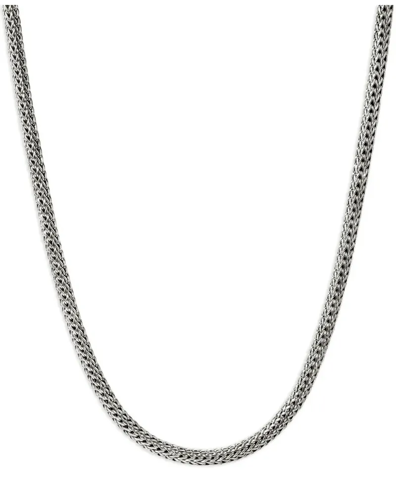 John Hardy Feine Halskette aus Sterlingsilber mit Diamanten Silber