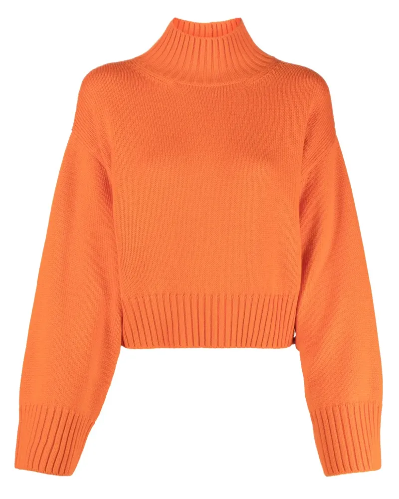 Fabiana Filippi Gerippter Pullover mit Stehkragen - Orange Orange