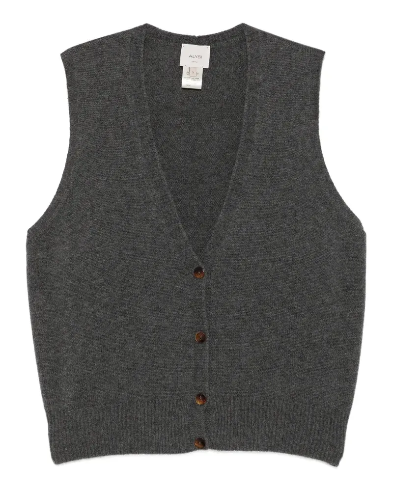 ALYSI Cardigan ohne Ärmel - Grau Grau
