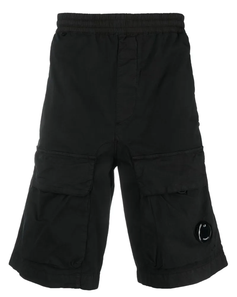 C.P. Company Cargo-Shorts mit Logo-Patch Schwarz