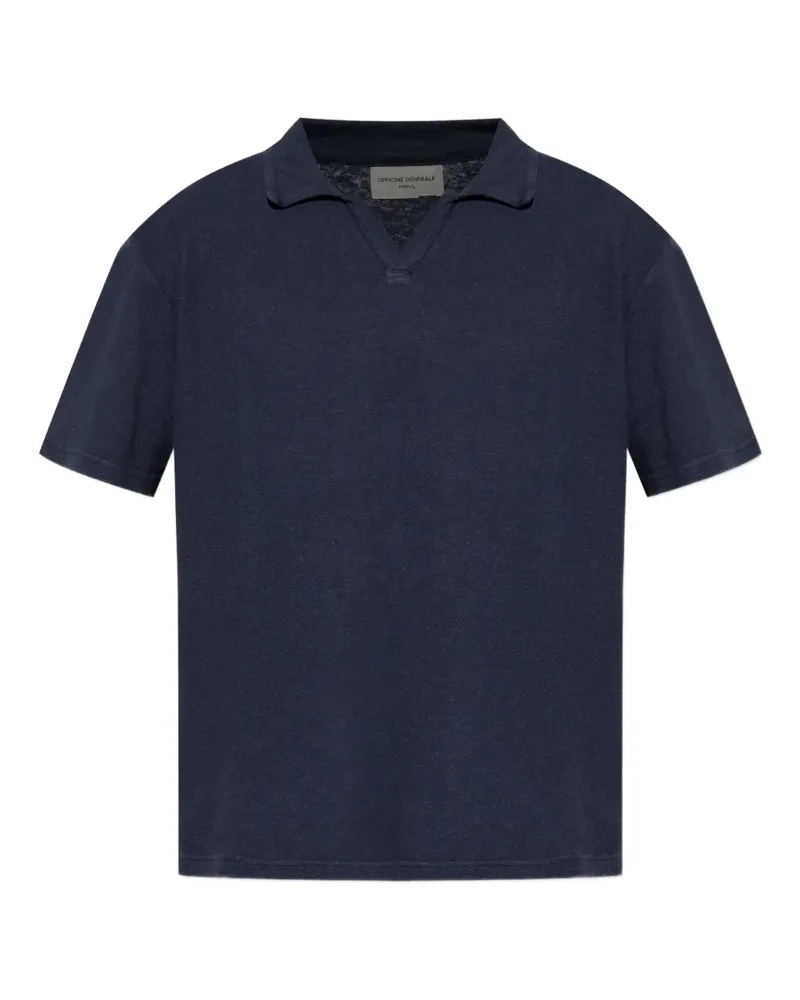 Officine Generale Klassisches Poloshirt - Blau Blau