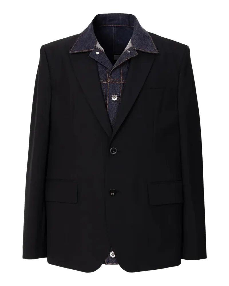 Sacai button-fastening jacket - Schwarz Schwarz