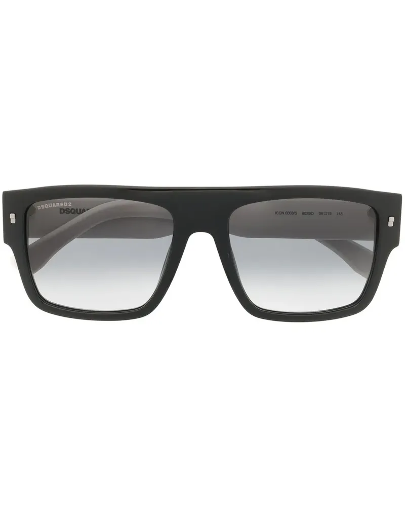 Dsquared2 Sonnenbrille mit eckigem Gestell - Schwarz Schwarz