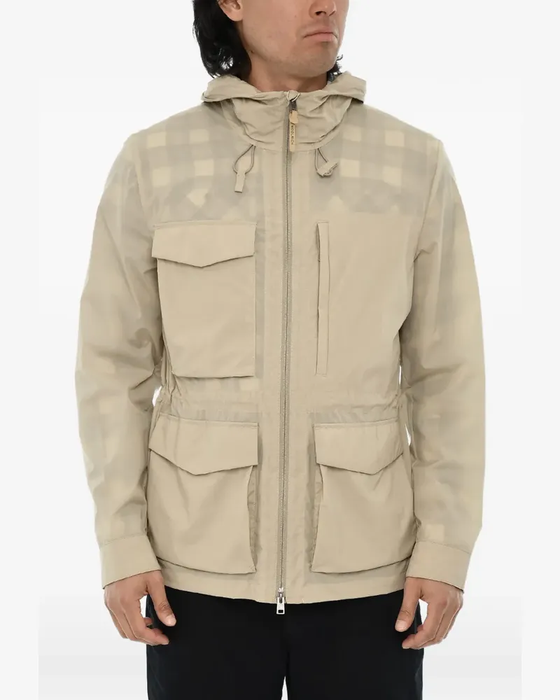 Woolrich Utility-Kapuzenjacke mit Kordelzug - Nude Nude