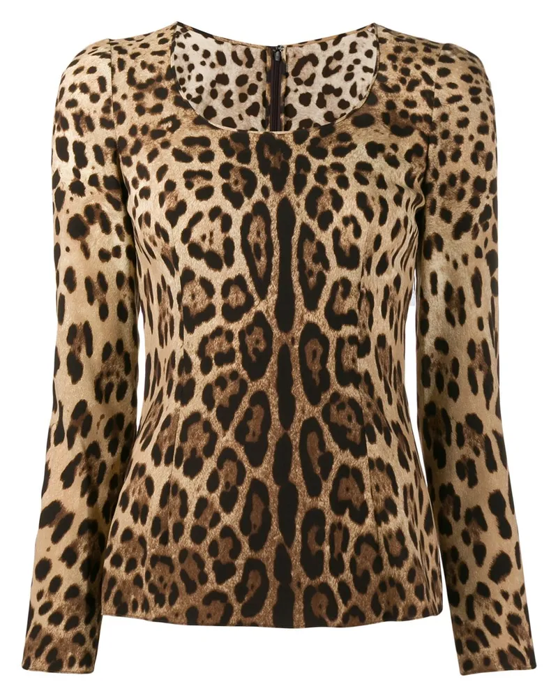 Dolce & Gabbana Top mit Leoparden-Print - Nude Nude
