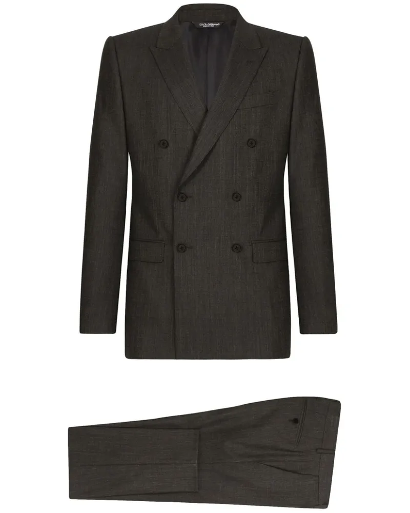 Dolce & Gabbana Doppelreihiger Martini-Anzug - Grau Grau
