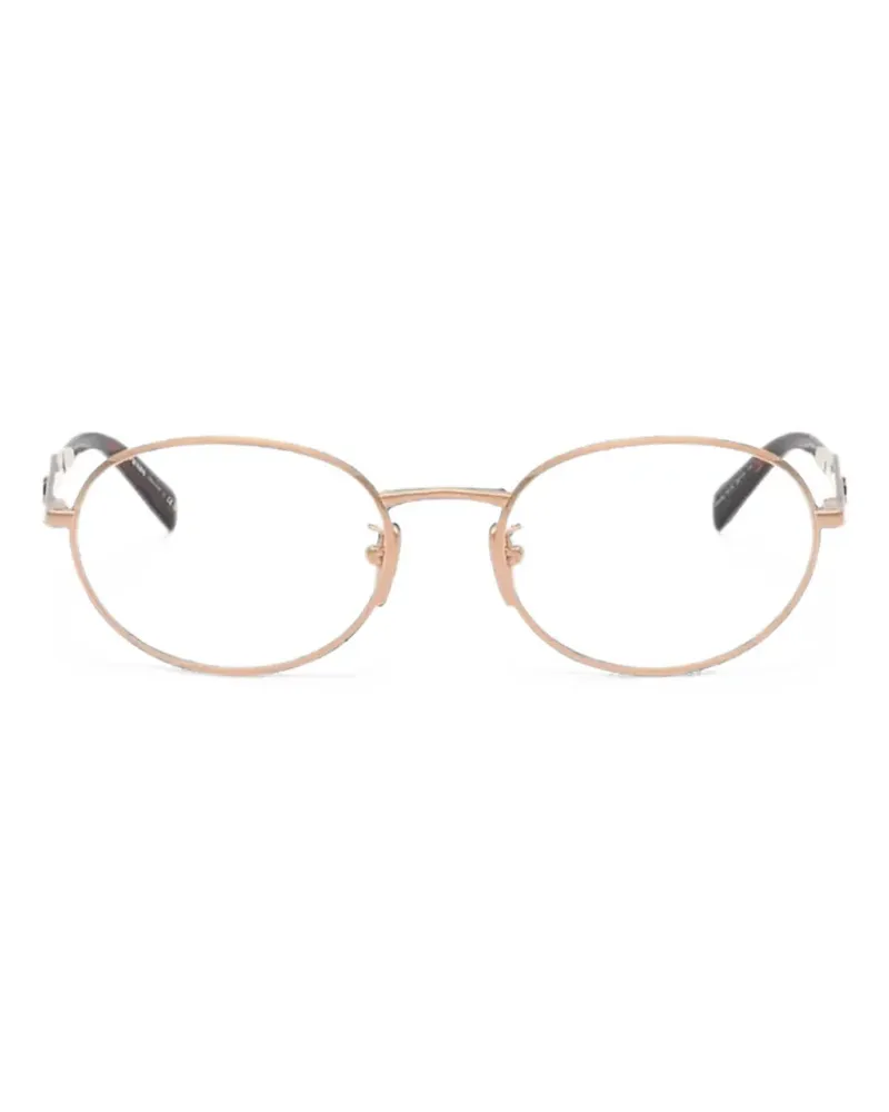Prada Brille mit ovalem Gestell - Gold Gold