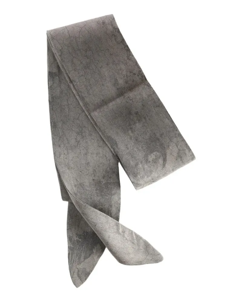 Ziggy Chen Digital Print pointed scarf - Grau Grau