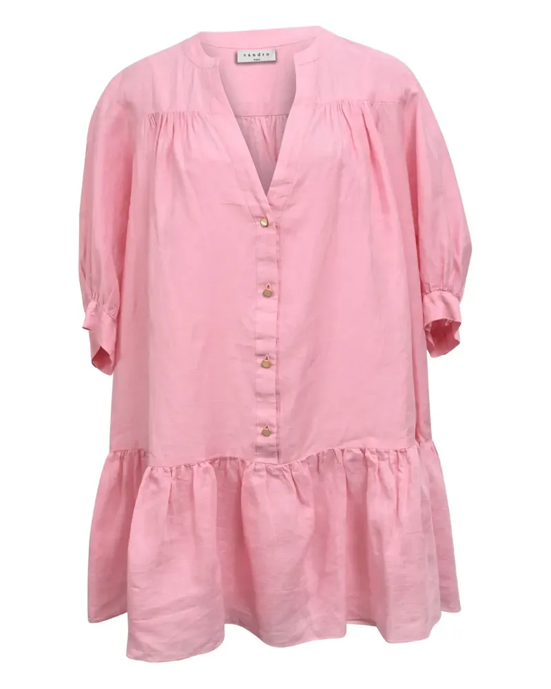 Sandro buttoned mini dress - Rosa Rosa