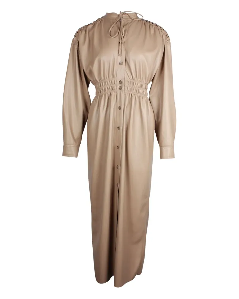 Nanushka Jayce ruched midi dress - Nude Nude