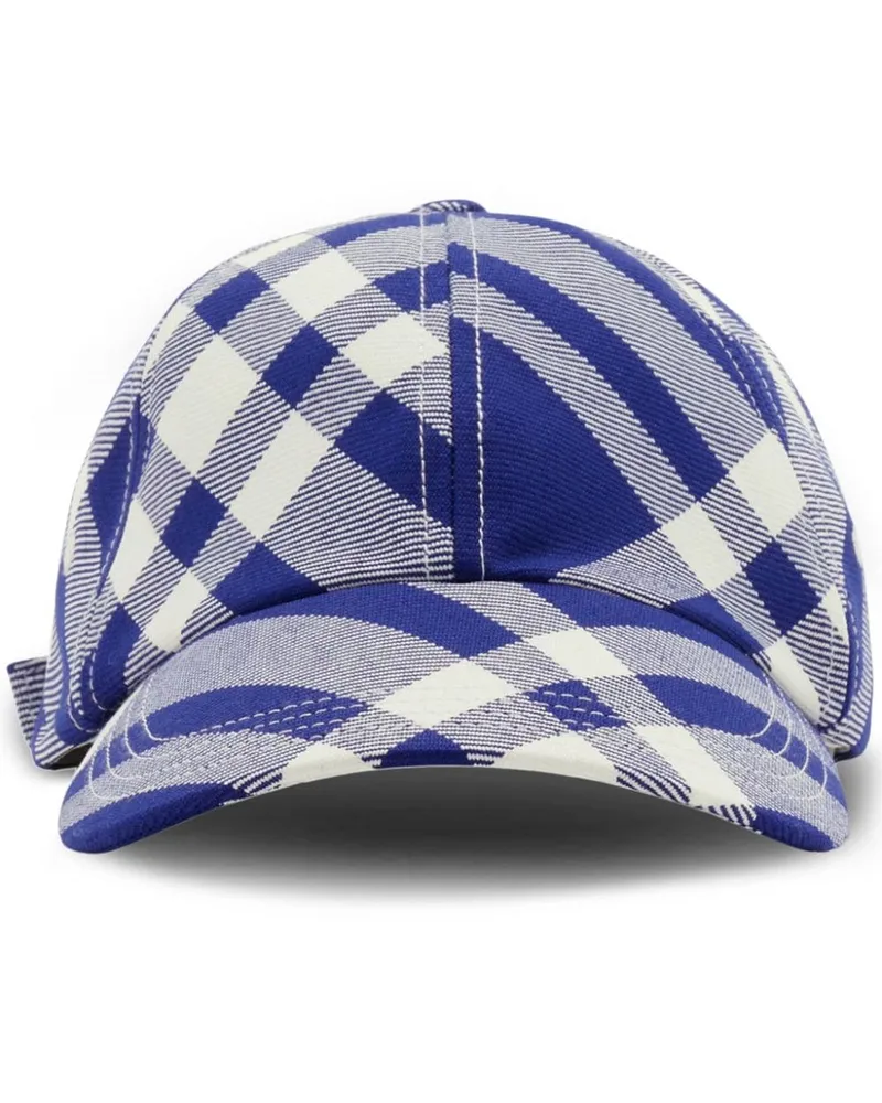 Burberry Karierte Baseballkappe - Blau Blau