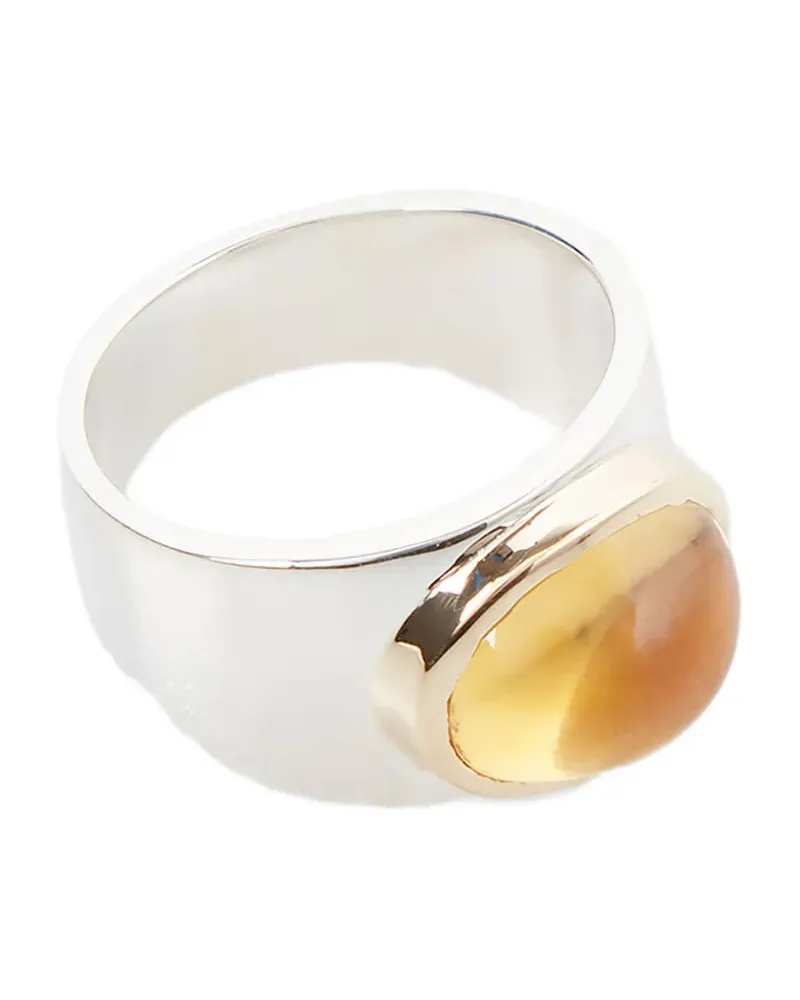 Pearls Before Swine Silberring mit Zitrin Silber