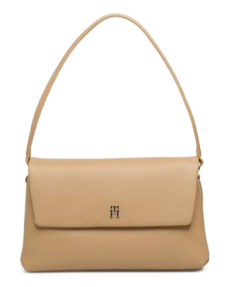 Tommy Hilfiger TH Modern Essential logo-plaque foldover tote bag - Nude Nude