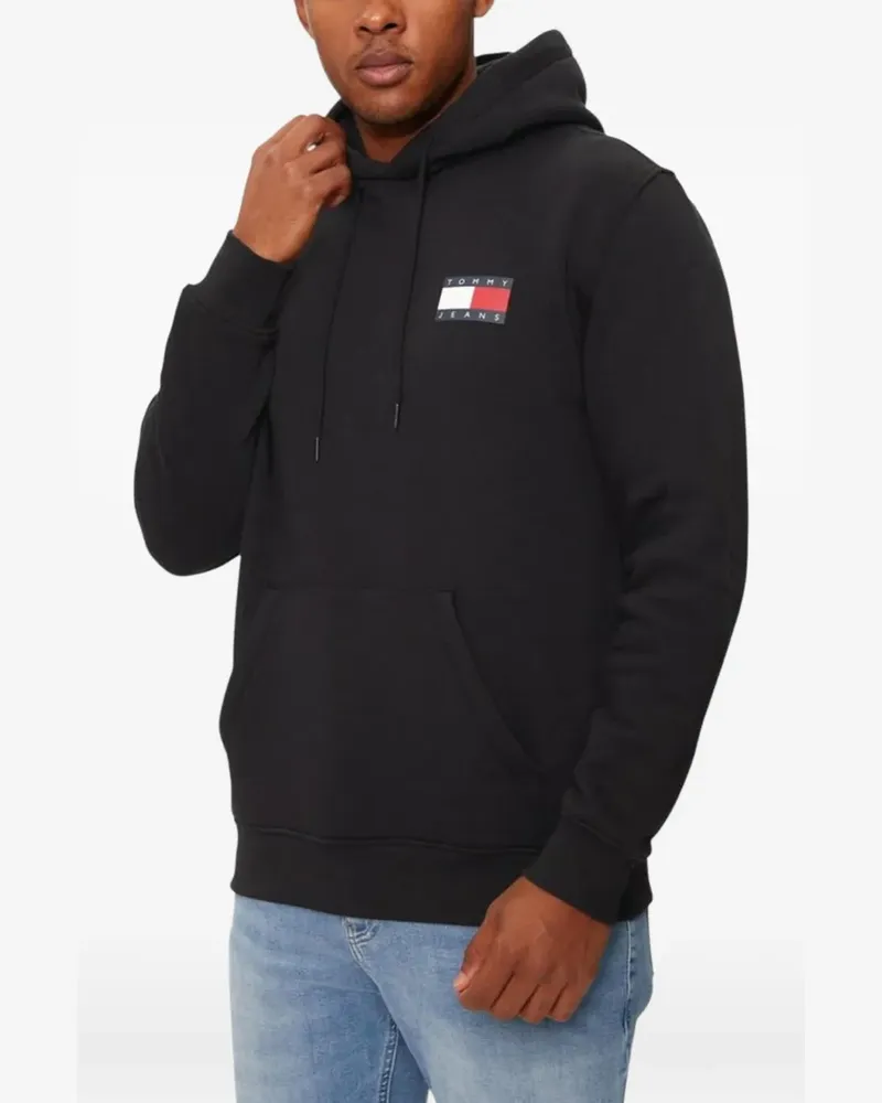 Tommy Hilfiger logo-patch hoodie - Schwarz Schwarz