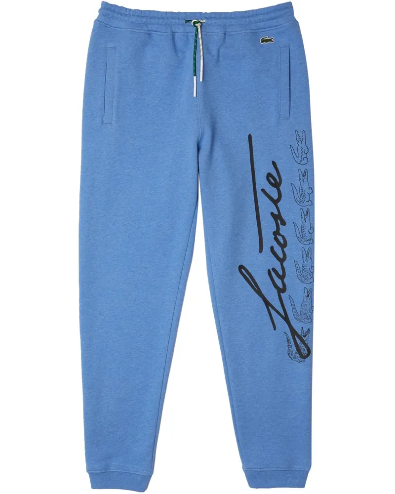 Lacoste Jogginghose mit "Blue"-Print - Blau Blau