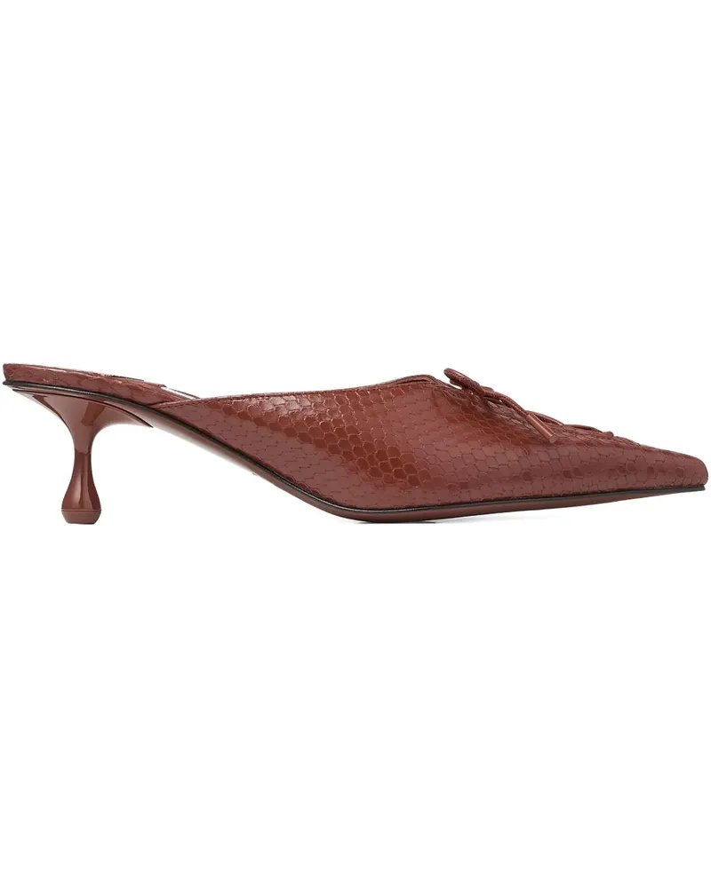 Jimmy Choo Spitze Scarlett Mules mit Schnürung 50mm - Braun Braun