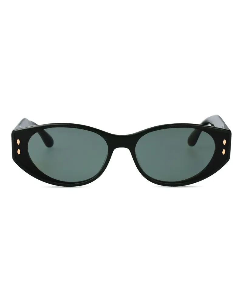 Isabel Marant Sonnenbrille mit ovalem Gestell - Schwarz Schwarz