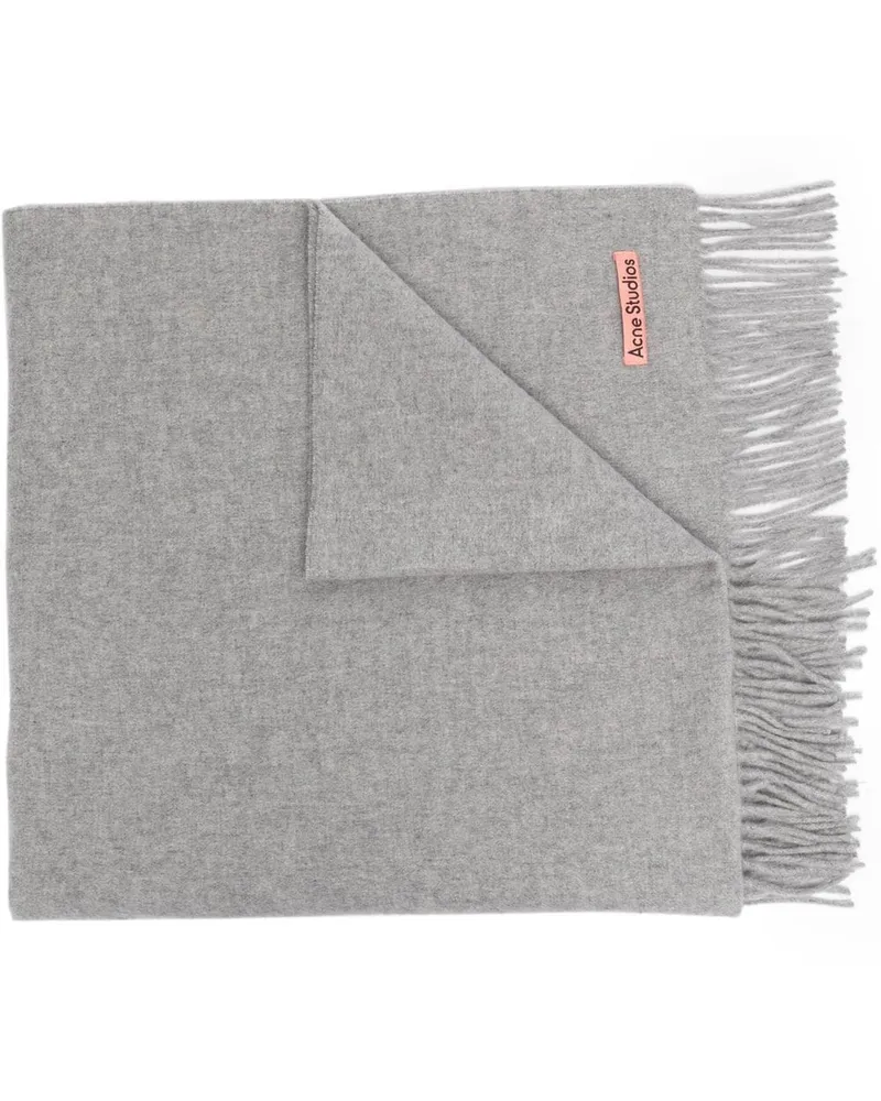 Acne Studios Schal mit ausgefransten Kanten - Grau Grau