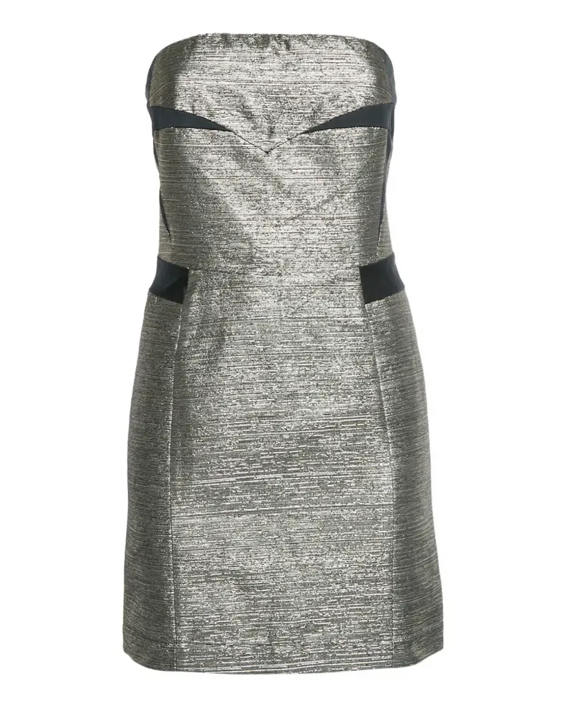 See by Chloé strapless metallic-satin mini dress - Gold Gold