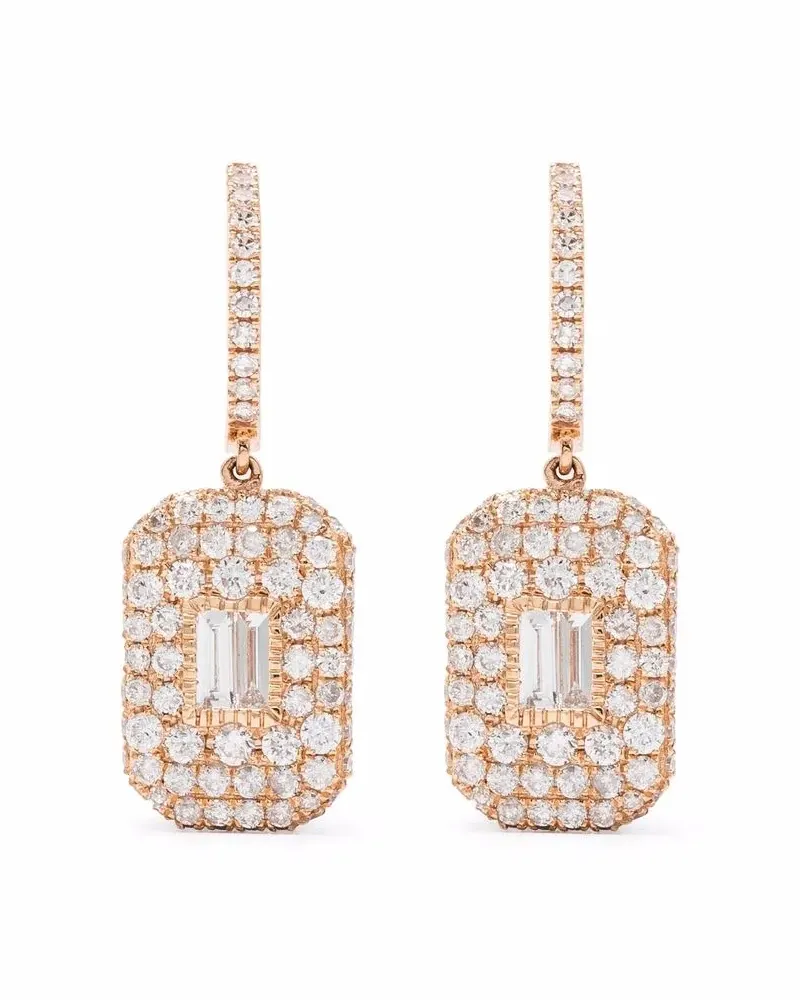 SHAY 18kt Rotgoldohrringe mit Diamanten - Rosa Rosa