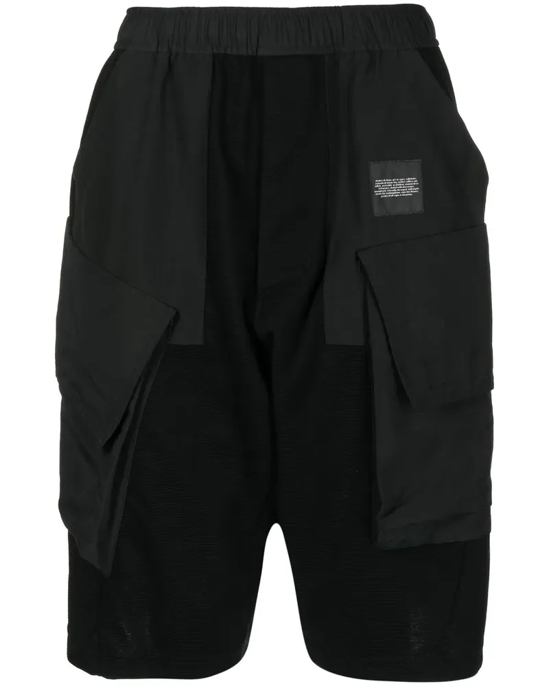 Julius Shorts mit geradem Bein - Schwarz Schwarz
