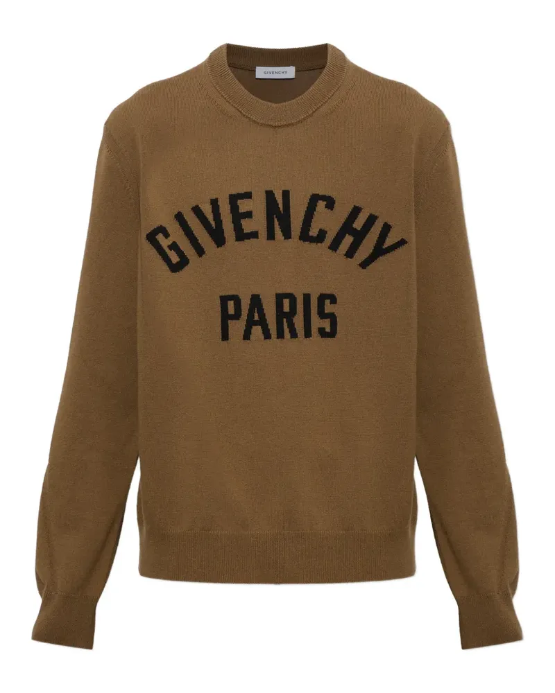 Givenchy couture seam sweater in knit with  Paris detail - Braun Braun