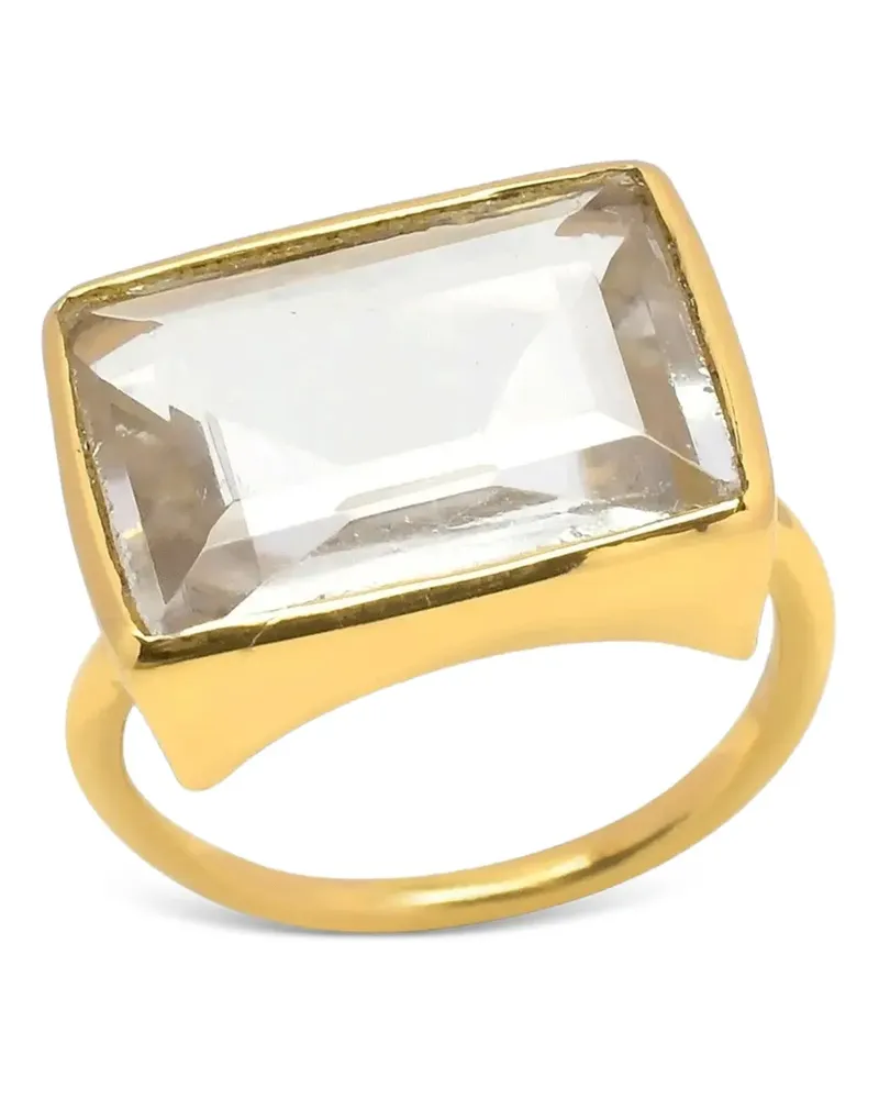 Shyla medium Lenny crystal-embellished ring - Gold Gold