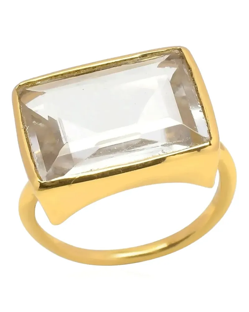 Shyla medium Lenny crystal-embellished ring - Gold Gold