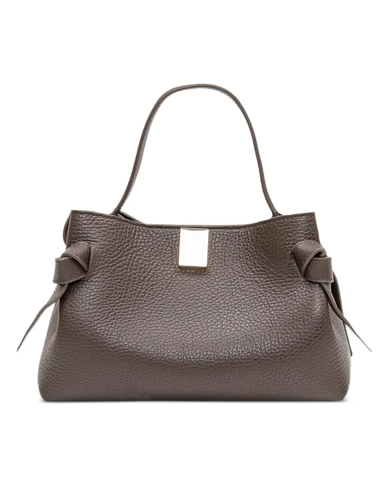 YUZEFI Mini Gyoza Tote Bag mit Knoten - Braun Braun